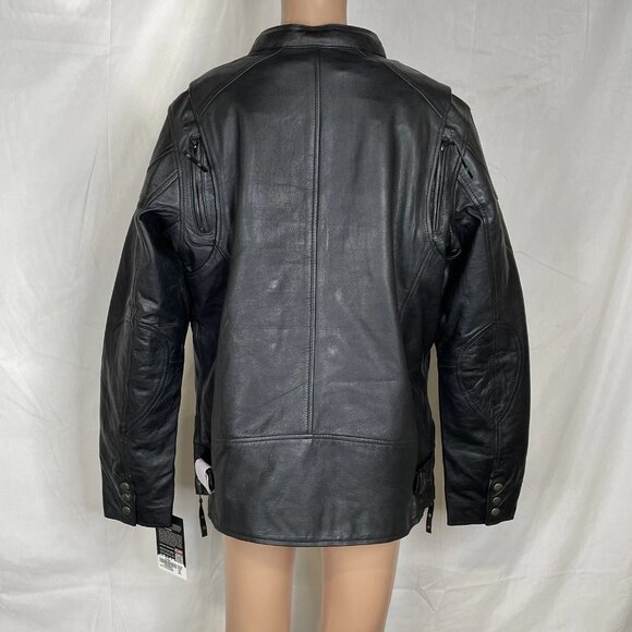 First MFG Co. Jewel Women's Motorcycle Leather Jacket • Size XXL • Black - Picture 3 of 10